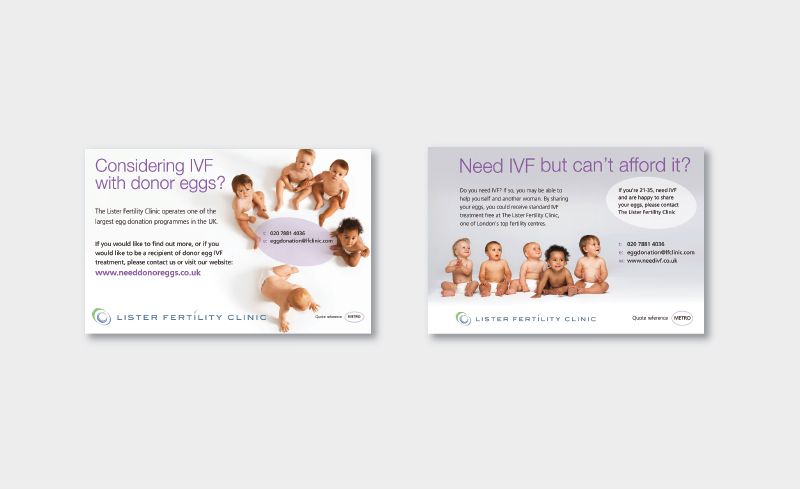 Lister Fertility Clinic ads