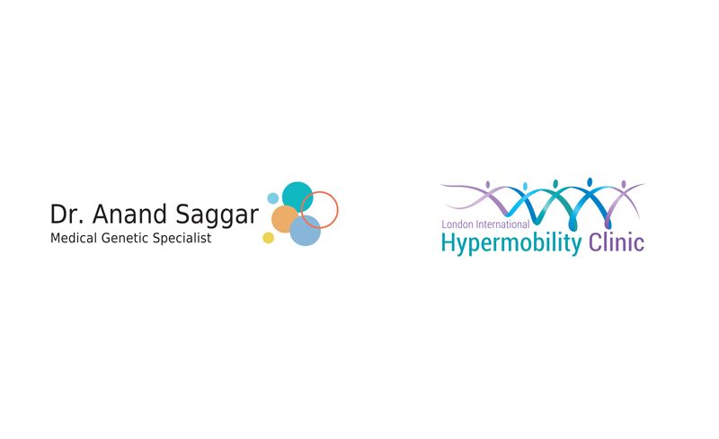 Dr Anand Saggar and Hypermobility clinic logos